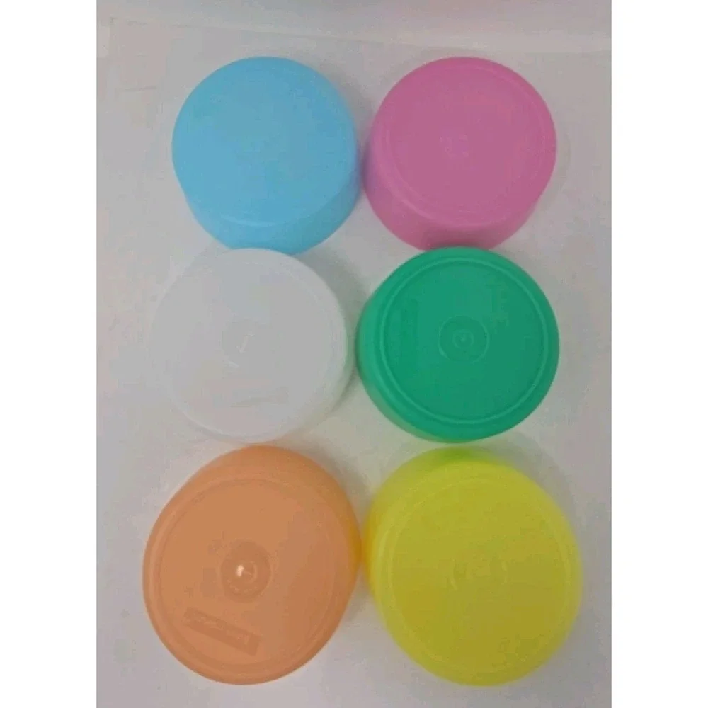 Vintage Tupperware 6 Little Wonders Bowls #1286 with Lids Multi Color 4